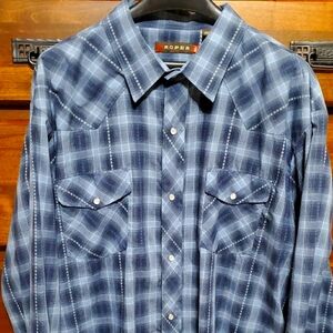 Roper Plaid Western Cowboy Shirt